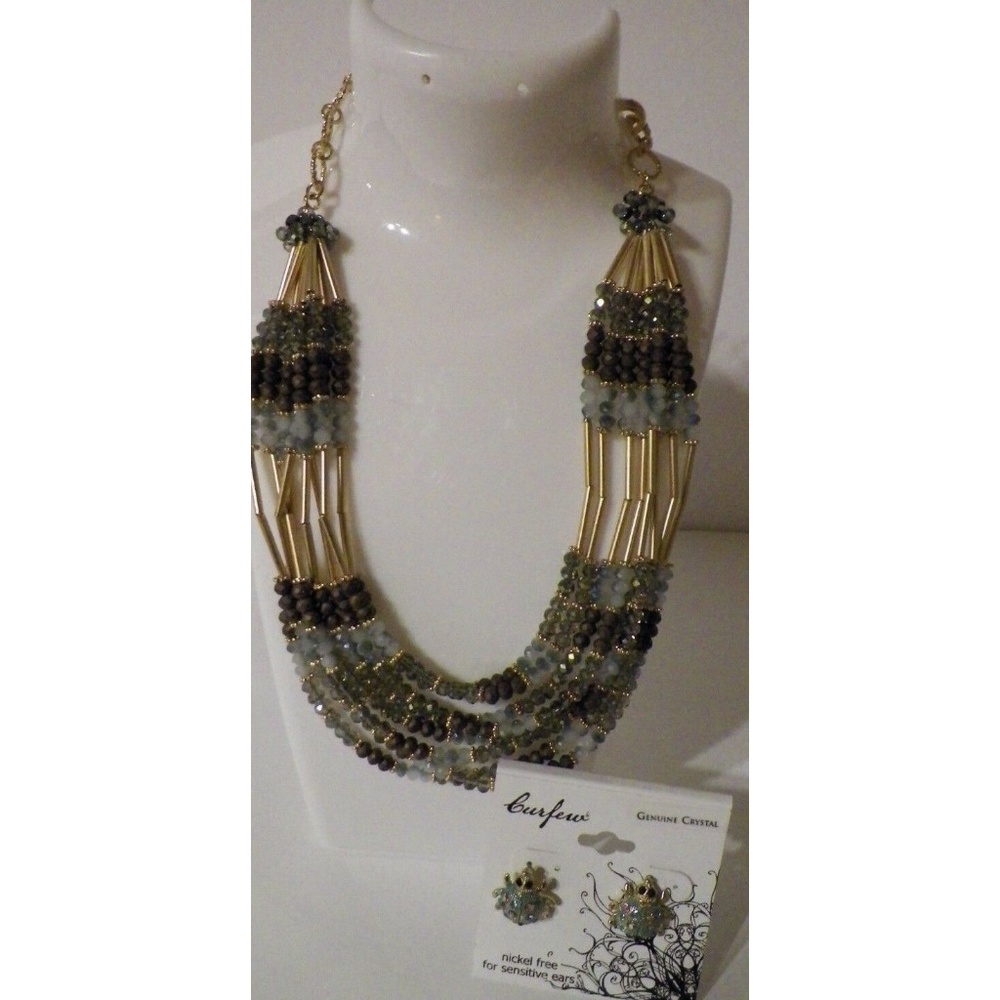 Swarovski Elements Necklace & Beetle Earrings